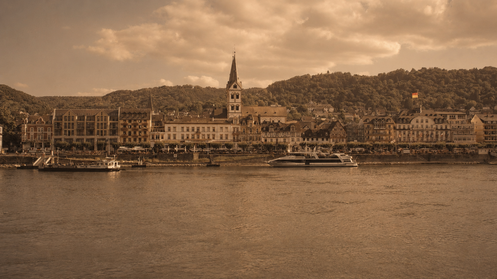 Gemeinde Boppard vom Fluss